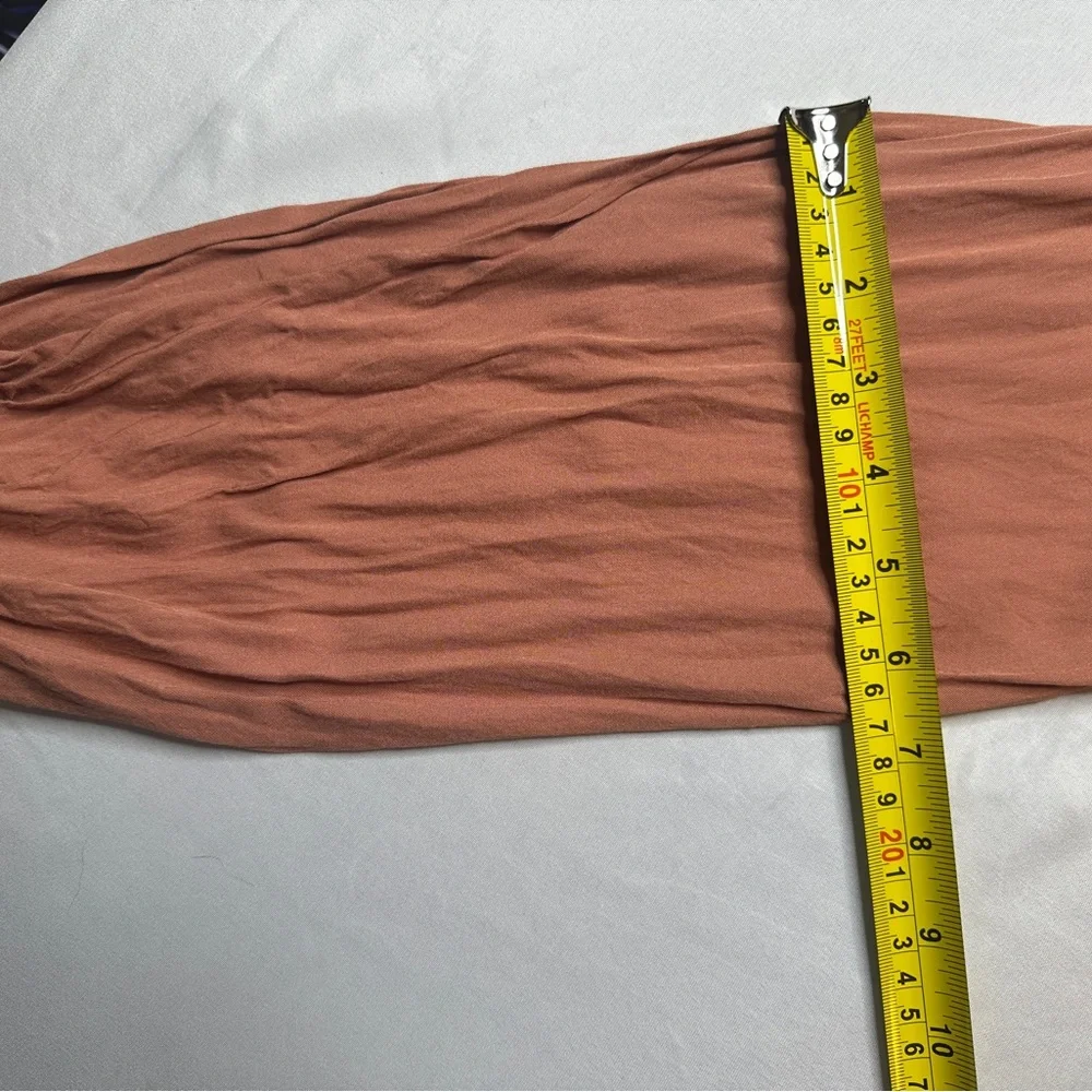 Cotton Candy LA Terracotta Lace-Up Peasant Top Blouse Boho Festival - Picture 10 of 11